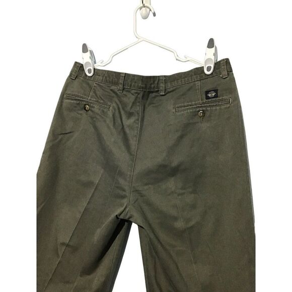 Dockers Women's Classic Fit Green Pleated Cotton Pants Size 12 - Picture 5 of 10